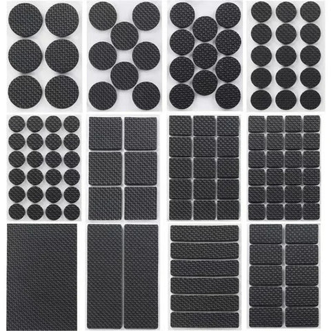 8 Styles Self-Adhesive Felt Chair Leg Pads, Floor Protectors, Anti-Slip Furniture & Table Leg Covers, Round Bottom