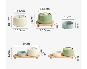 1.3L Ceramic Pet Water Fountain USB Rechargeable Auto Filter for Cats & Dogs