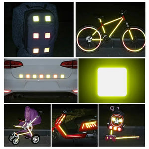 1-50pcs Safety Reflective Waterproof Tape High Visibility for Night Riding Walking and Cars