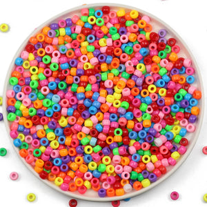 1000pcs Multi-colored Large Hole Pony Beads for Jewelry Making, DIY Crafts, Bracelets, Keychains Supplies