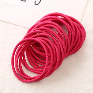 10 Pack Black Blue Elastic Hair Ties for Ponytails - Durable Rubber Band Hair Accessories