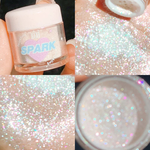 Glow Highlighter for Face & Eyes - Shimmer Makeup Powder Illuminator