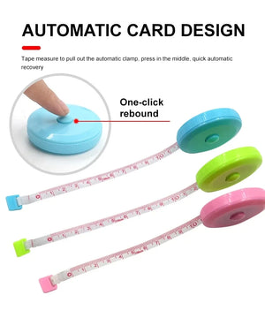 1.5m 60in Black Double Sided Auto Retractable Sewing Measuring Tape Flexible Tool