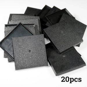 10-Pack 50mm Square Miniature Bases for Tabletop Wargames Models
