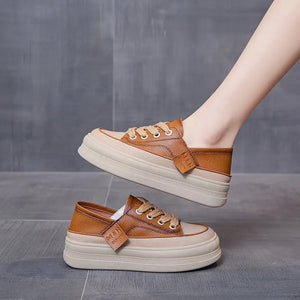 Women's Platform Sneakers 2025 - Fashion Lace-Up Walking & Running Shoes, Comfortable & High Quality