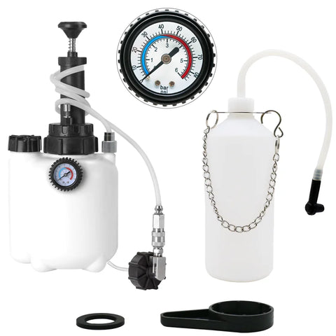 3L Manual Brake Bleeder Kit with 1L Oil Bottle & Vacuum Pump Tool for Fluid Pressure Bleeding