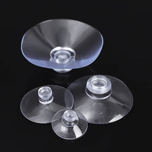 10-Pack Clear Suction Cup Hooks for Kitchen & Bathroom Storage (2-5cm)