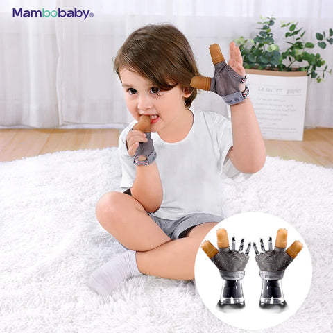 Baby Anti-Bite Silicone Finger Cots & Gloves for Finger Sucking and Nail Bite Protection