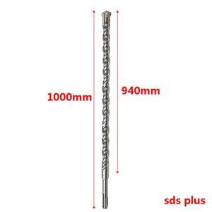 1000mm SDS Plus Long Rotary Hammer Drill Bit for Concrete, Walls, Stone - 1pc