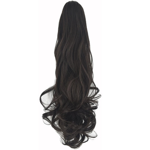 Heat Resistant Wavy Claw Ponytail Hair Extensions 160g Synthetic