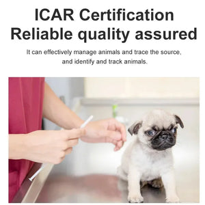 100 Pcs Pet Microchip 134.2kHz FDX-B Animal ID Chip with Syringe, ISO Standard