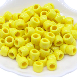 100pcs 6x9mm Colorful Pony Beads for DIY Bracelets, Necklaces, Crafts, Hair Jewelry Making