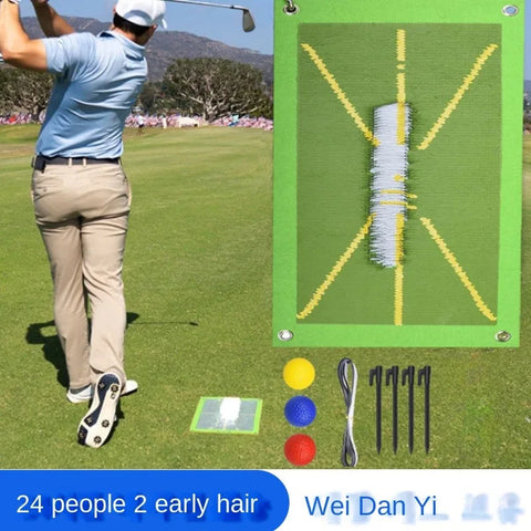 Golf Swing Training Mat: Path & Direction Aid for Beginners, Practice & Correction Tool, Improve Your Game