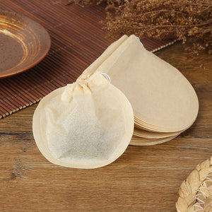 100 Eco-Friendly Biodegradable Drawstring Tea Bags 6x7cm for Loose Leaf & Herbal Filters