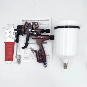 1.3mm Upper Pot Spray Gun for Auto, Furniture, Leather, and Metal - High Atomization, 6800 Gravity Pneumatic Tool