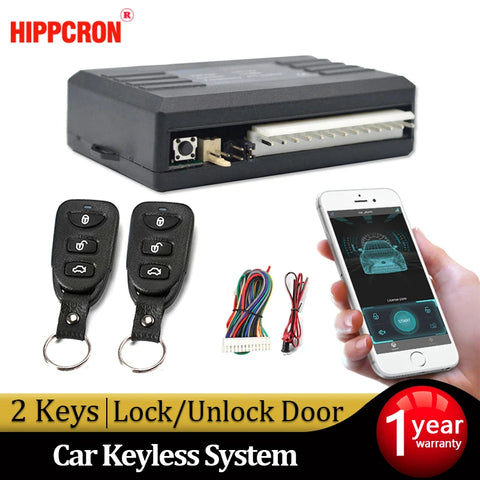 Car Alarm & Keyless Entry System with Central Locking, Auto Remote, Door Lock & App Control