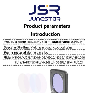 Camera Lens Filters for DJI Osmo Action 2: Aluminum UV, CPL, ND, NDPL, Night Filters Accessories