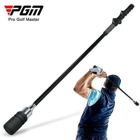 Golf Swing Trainer Stick, Black Practice Aid with Grip, Indoor Outdoor Use - Model TA031