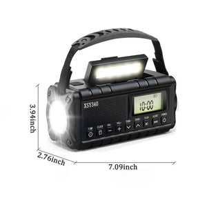 10,000mAh Solar Hand Crank Emergency Radio AM/FM/NOAA, LED Flashlight, SOS Alarm, Power Bank, Portable for Outdoor, Dropshipping