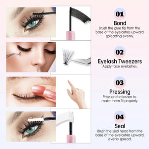 "Eyelash Extension Remover Kit: Tweezers & 8ml Glue Remover"