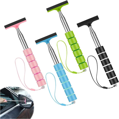 Car Rearview Mirror Retractable Wiper - Portable Rain Cleaning Tool for Mirrors