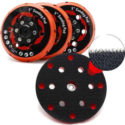 5/6" Polishing Backing Plate 125/150mm 6-Hole Sanding Pad Self-Adhesive Back Plate for DA Polisher