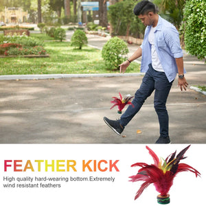 10-Pack Colorful Feather Jianzi Shuttlecocks 20cm – Portable Fitness Kick Game for Fun & Exercise