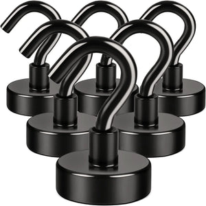 10-Pack 25lb Heavy-Duty Magnetic Hooks for Kitchen, Office, Fridge, Boat Storage & Organization