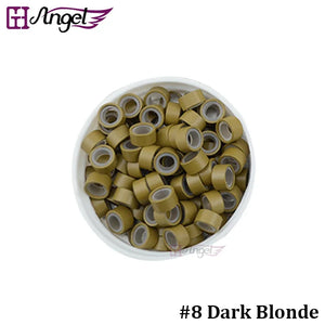 1000pcs Aluminum Silicone Micro Rings for I Tip Hair Extensions Beads 5.5x3.5x3.0mm Hair Salon Tools
