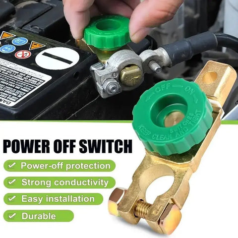 Car Battery Disconnect Switch - Quick Terminal Knob Type Connector for Safety and Maintenance
