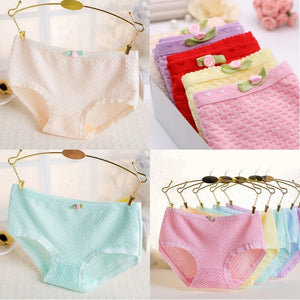 10-Pack Teen Cotton Underwear Girls Solid Colors Ages 10-16 Kids Panties