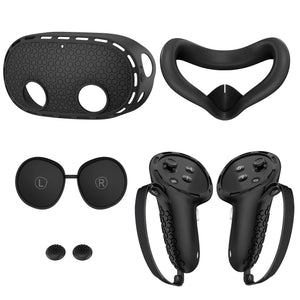 10-in-1 Silicone Controller Case for Meta Quest 3/3s, Grip Protector & Battery Cover, VR Headset Accessories
