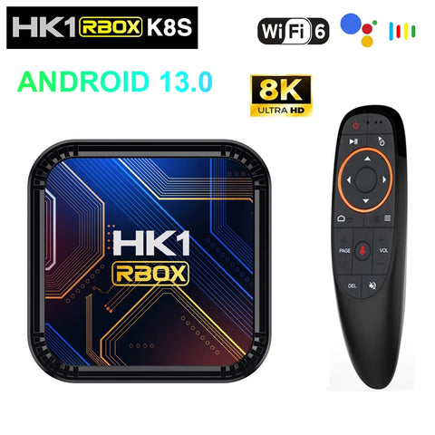 2023 8K 4K Smart TV Box Android 13 Google Voice Media Player WiFi6 BT 5G 4GB 64GB