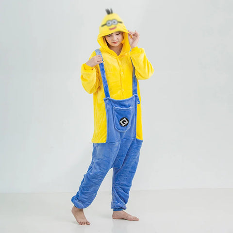 Adult Hooded Flannel Sleepwear Kigurumi Nightgown Lingerie Bodysuit Halloween Cosplay Costume Long Sleeve