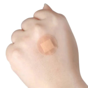 100pcs Waterproof Breathable Skin Tone Round Adhesive Bandages for Wound Dressing