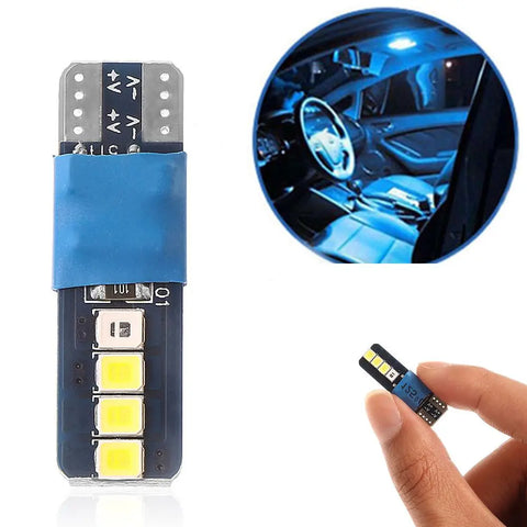 Car Dynamic LED Atmosphere Light T10/W5W Blue to White Reading Lamp COB Festoon Dome Interior Auto Styling Bulb