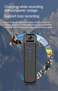 1080p Mini Camera with Night Vision and WiFi - Law Enforcement and Sports Action Recorder