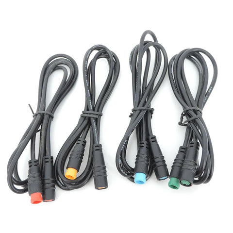 1m M8 Waterproof Speed Sensor Extension Cable 2-6 Pin for Electric Bicycle Ebike