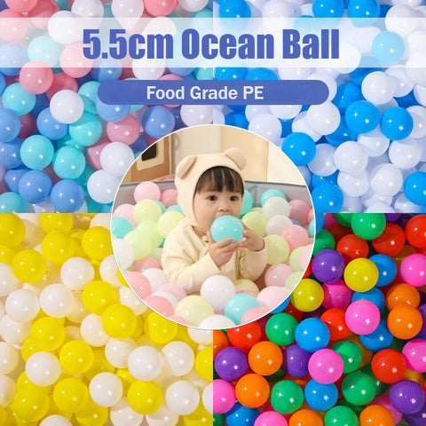 50-Pack Eco-Friendly Play Balls for Kids, Ball Pits & Water Play