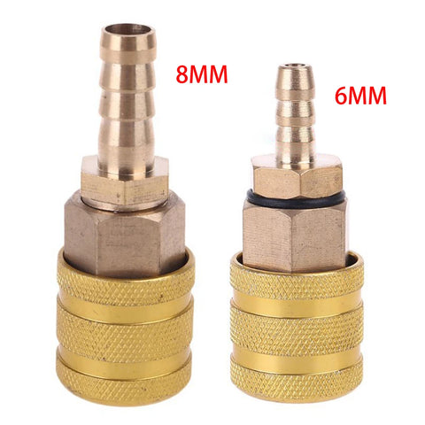 Car Tire Valve Clip Pump Nozzle Clamp 6mm/8mm Brass Quick Connect Air Chuck Inflator Adapter