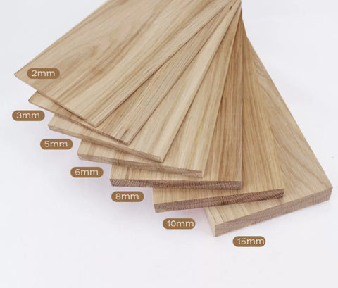 5pcs American White Oak Veneer Sheets 200mm x 100mm for DIY Projects and Crafting