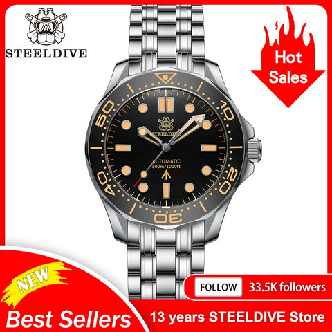 42mm Green Luminous Sapphire Dive Watch 200m Waterproof Automatic NH35 Vintage Bezel Reloj