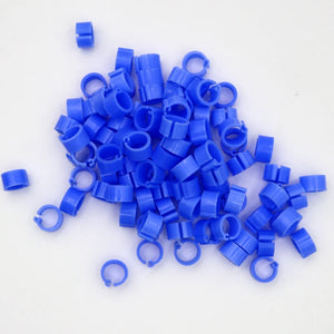 100-Pack 8mm Colored Bird Leg ID Bands for Pigeons Parrots
