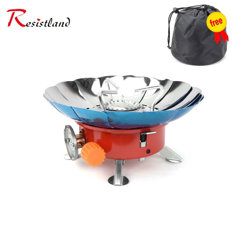 2800W Windproof Portable Outdoor Gas Stove with Storage Bag for Camping and Hiking