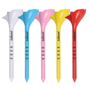 10-Piece Angled Plastic Golf Tees 10° for Improved Distance