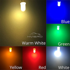 1000pcs 5mm Diffused LED Diodes, White/Red/Green/Blue/Yellow/Warm Light, 2-Pin 6000-6500K