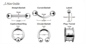 100pcs Body Jewelry Set: Straight & Curved Captive Bead Rings, Labret Barbells, Nose, Eyebrow, Lip, Ear Studs, Stainless Steel