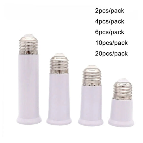E27 E26 Socket Extender Adapter Medium Base Lamp Bulb Holder E27 to E27 Extension