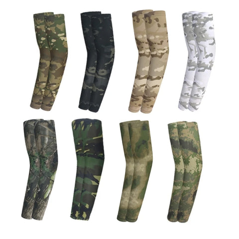 Cooling Camouflage Arm Sleeves for Beach, Cycling & Outdoor Activities - Stretchy & Breathable for Adults & Teens