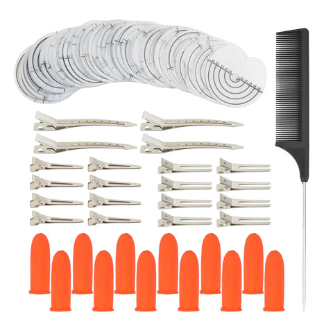 150-Piece Heat Shield Guards & Glue Protector Set with Graduations and Hair Clips for Extensions